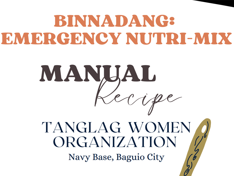 BINNADANG: Emergency Nutri-Mix Manual Recipe